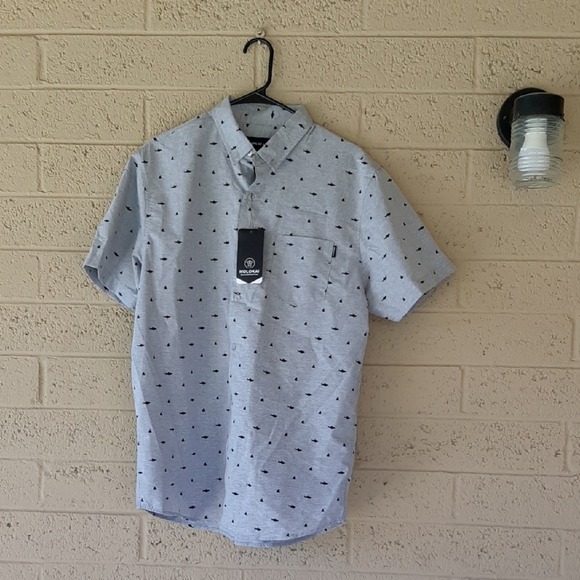 Molokai Surf Co Other - Gray Casual Button Down Shirt with Modern Pattern